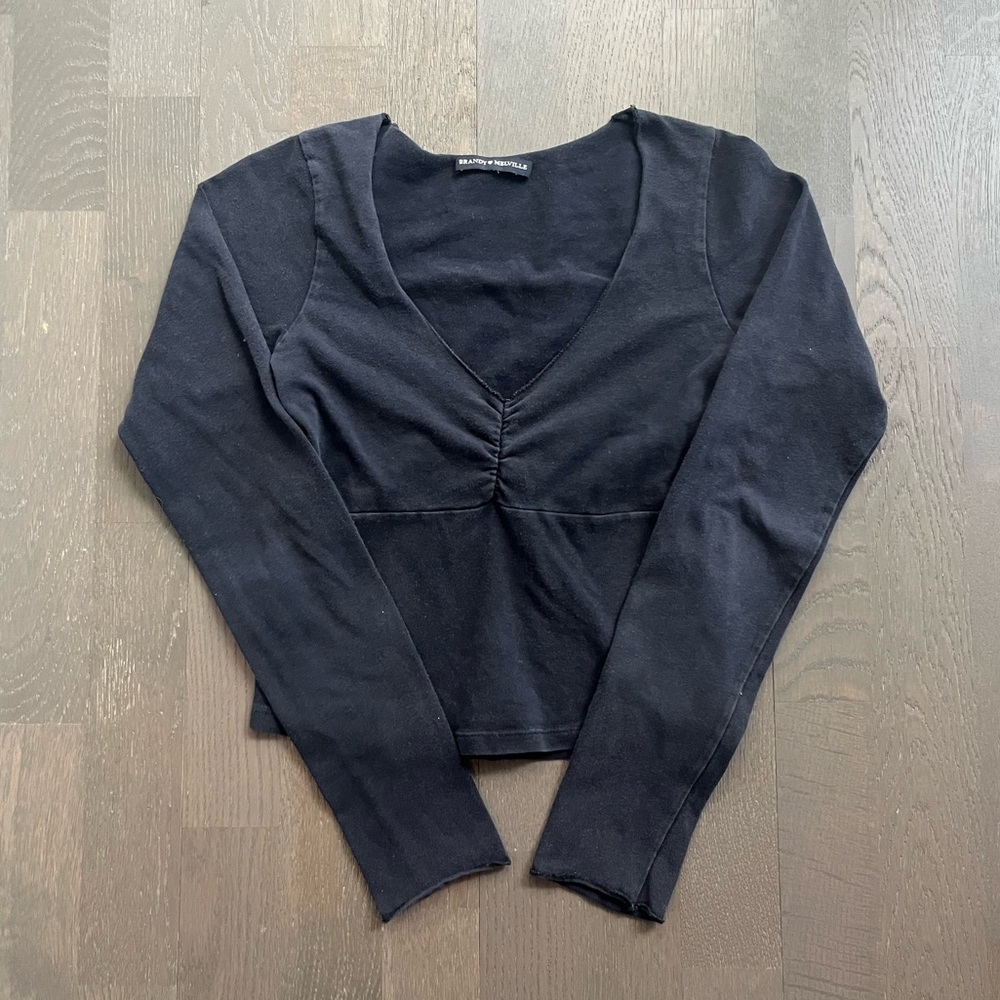 Brandy Melville John Galt navy blue Gina longsleeve top